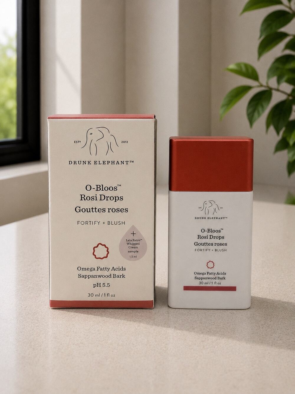 $39 Drunk Elephant O-Bloos Rosi Drops Blush Serum 30ml + Lala Retro
